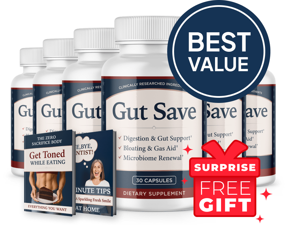 GutSave six bottle best value bundle with surprise free gift bonus ebooks